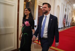 JD Vance’s chivalry to his wife Usha fools no one